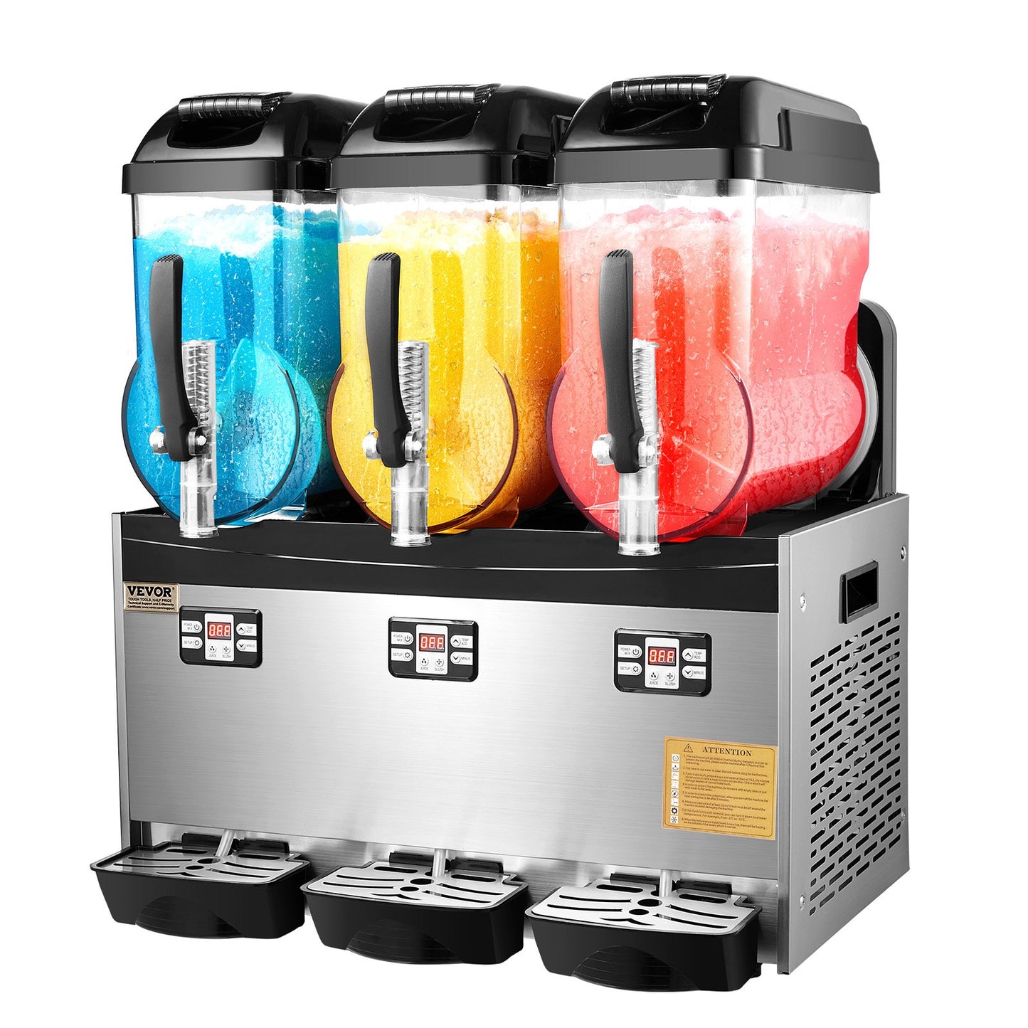 Máquina Slushy Comercial Tripla 12L VEVOR em Aço Inox