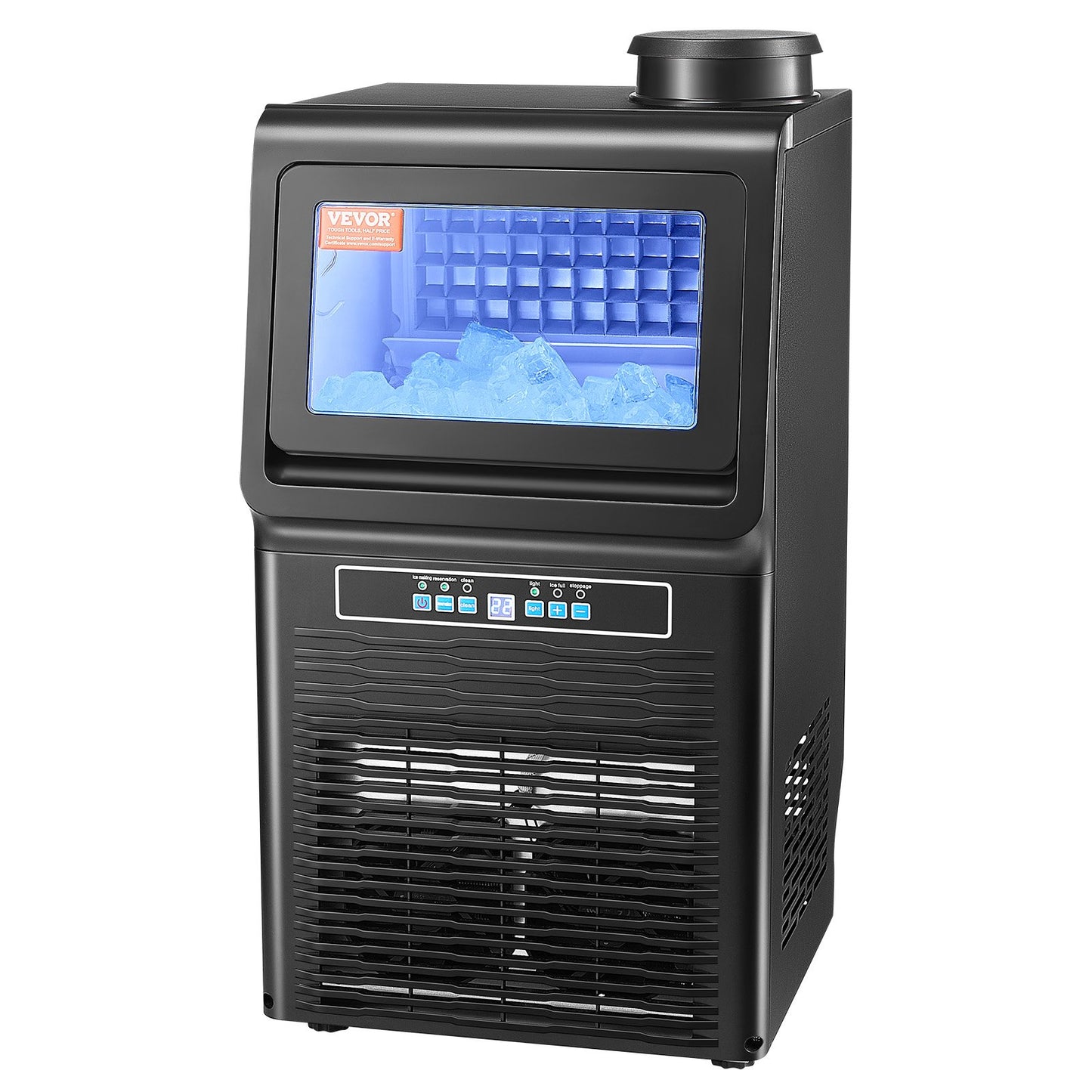 Máquina de Gelo VEVOR 90lbs/24H com Display LED