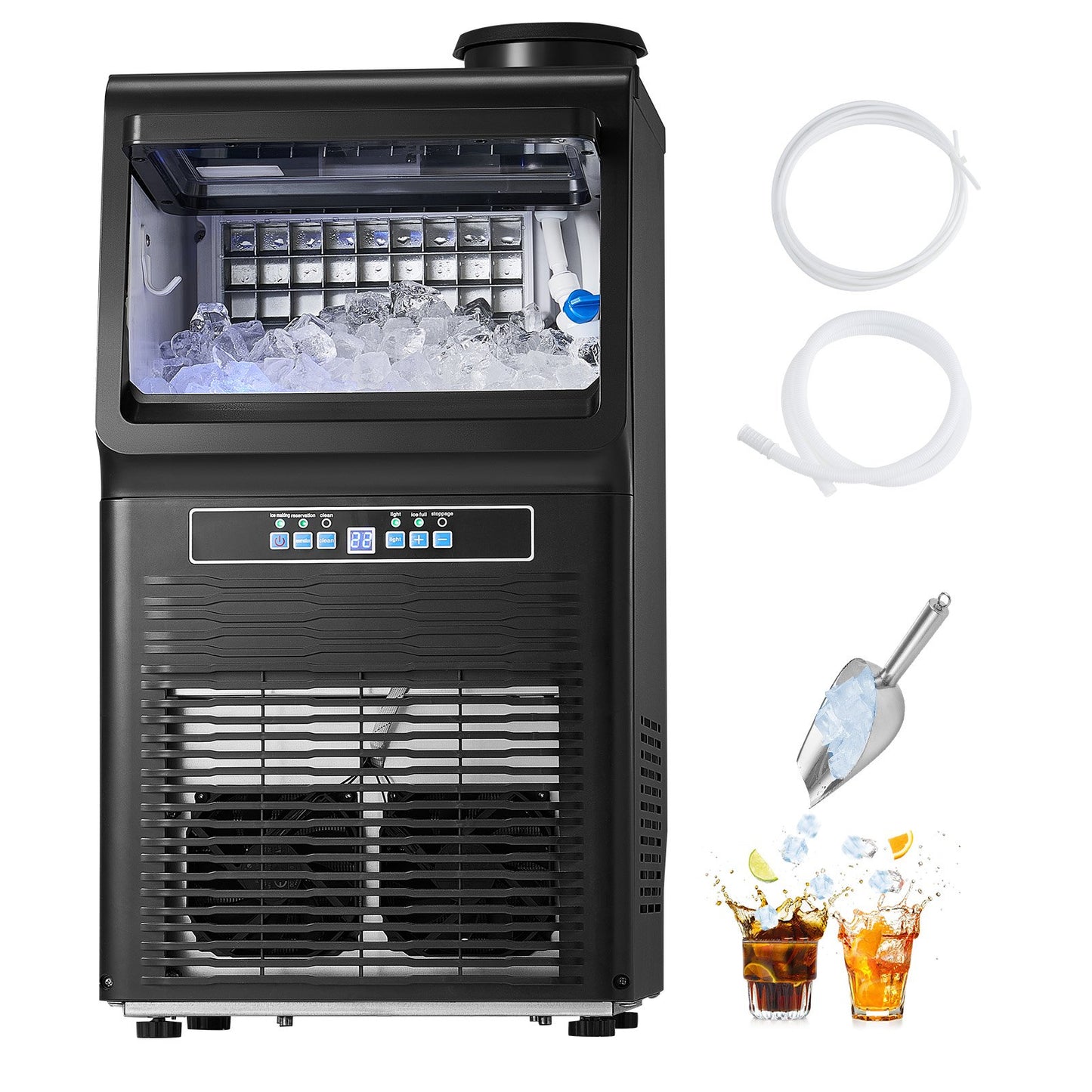 Máquina de Gelo VEVOR 90lbs/24H com Display LED
