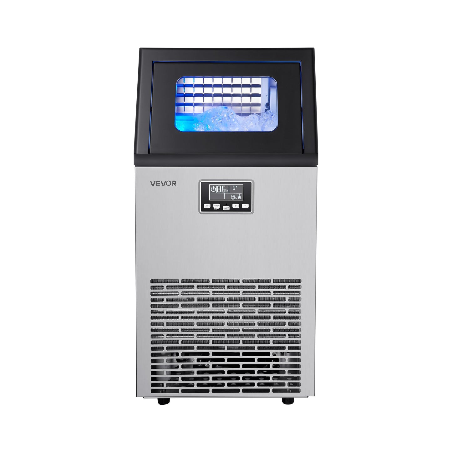 Máquina de Gelo Comercial VEVOR 45kg/dia com Armazenamento