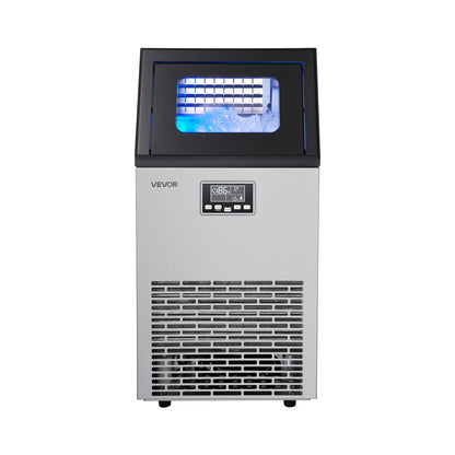 Máquina de Gelo Comercial VEVOR 45kg/dia com Armazenamento