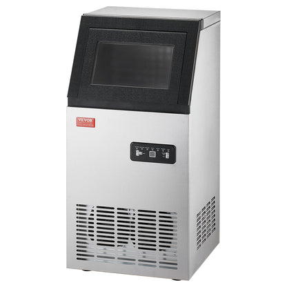 Máquina de Gelo Comercial VEVOR 110lbs/24H com Display LED