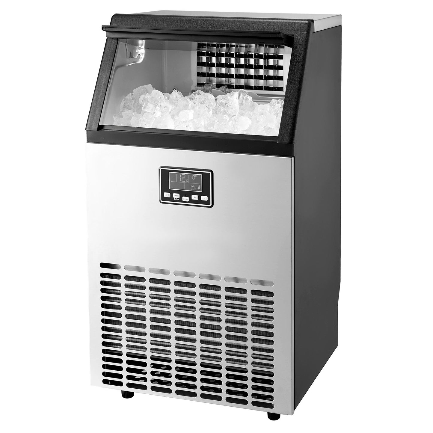 Máquina de Gelo Comercial VEVOR 120lbs/24H com Display LED