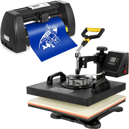 VEVOR Prensa Térmica 5 em 1 + Vinil Cutter 380x380mm
