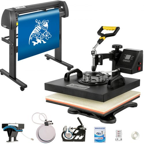 Kit Máquina de Transferência Térmica 380x380mm + Cortadora Vinil 28"