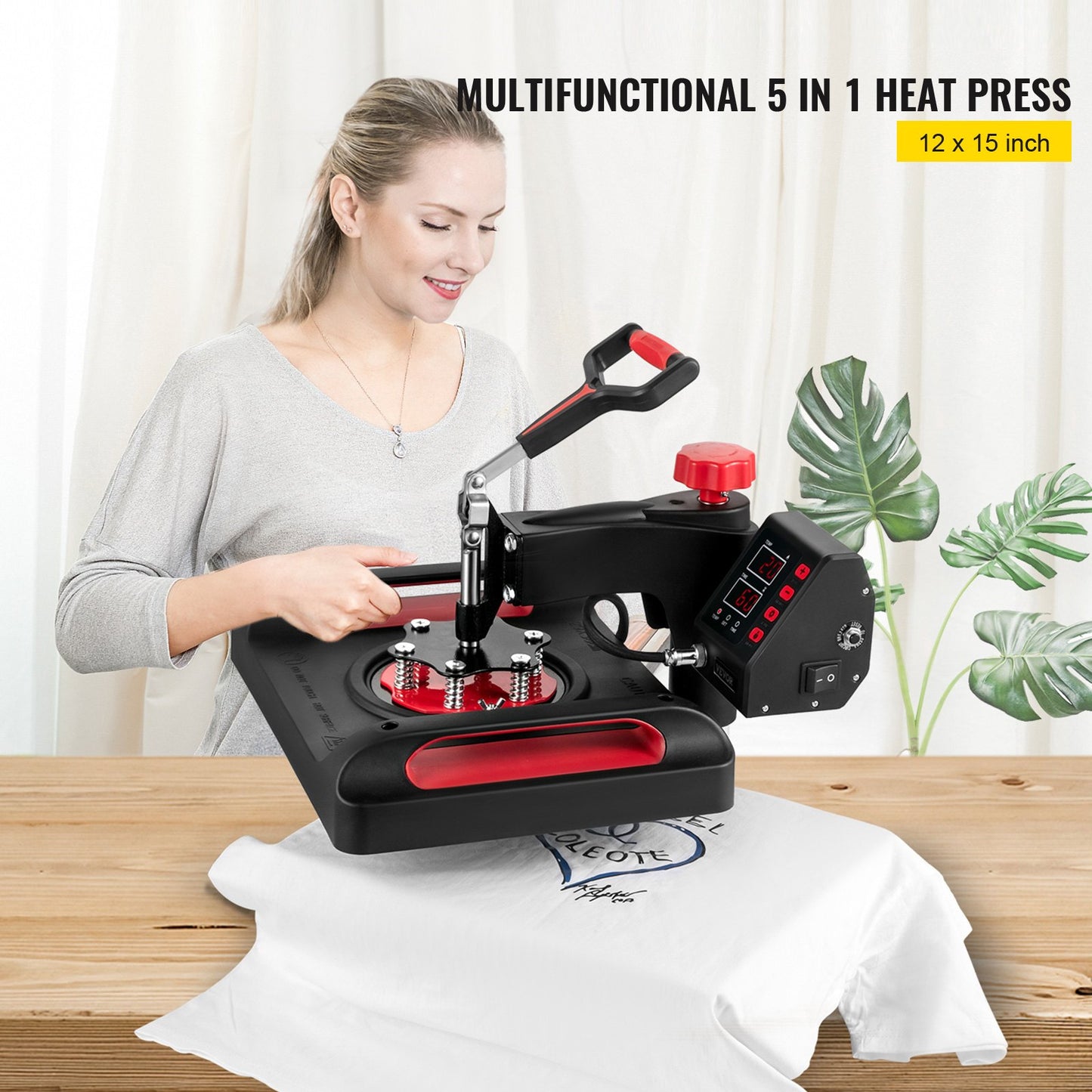 Máquina de Transferência Térmica 5 em 1 VEVOR 1000W