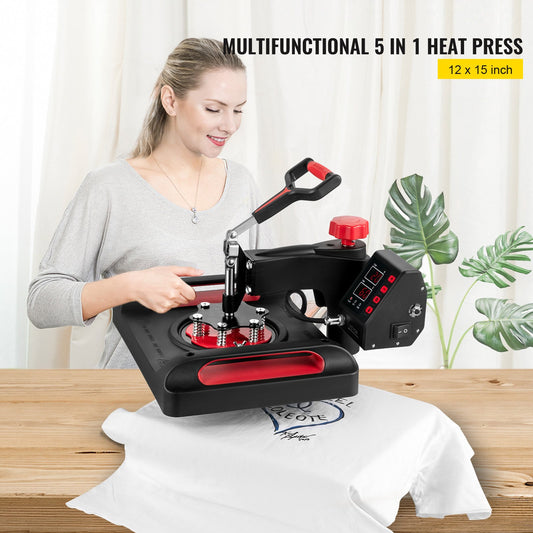 Máquina de Transferência Térmica 5 em 1 VEVOR 1000W