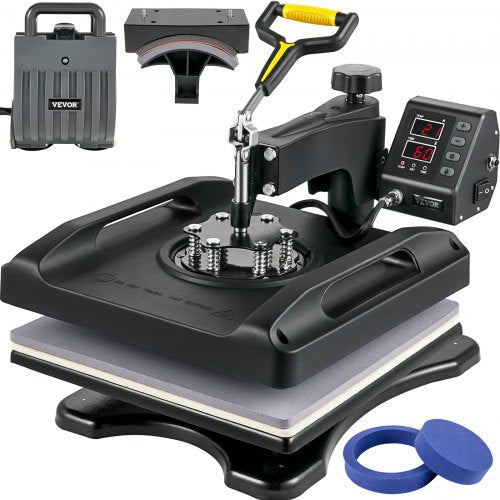 Máquina de Estampar 5 em 1 VEVOR 15x15" Sublimação