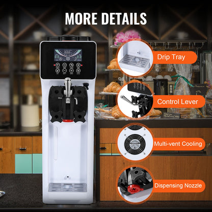 Máquina Gelados Soft Serve Comercial 10L/H 900W VEVOR