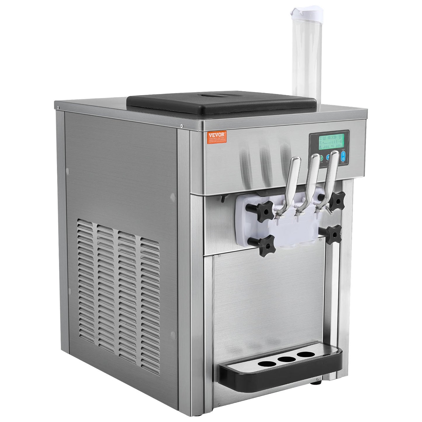 Máquina Gelados Soft Serve 3 Sabores 21 QT/H 1800W