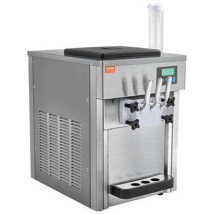 Máquina Gelados Soft Serve 3 Sabores 21 QT/H 1800W