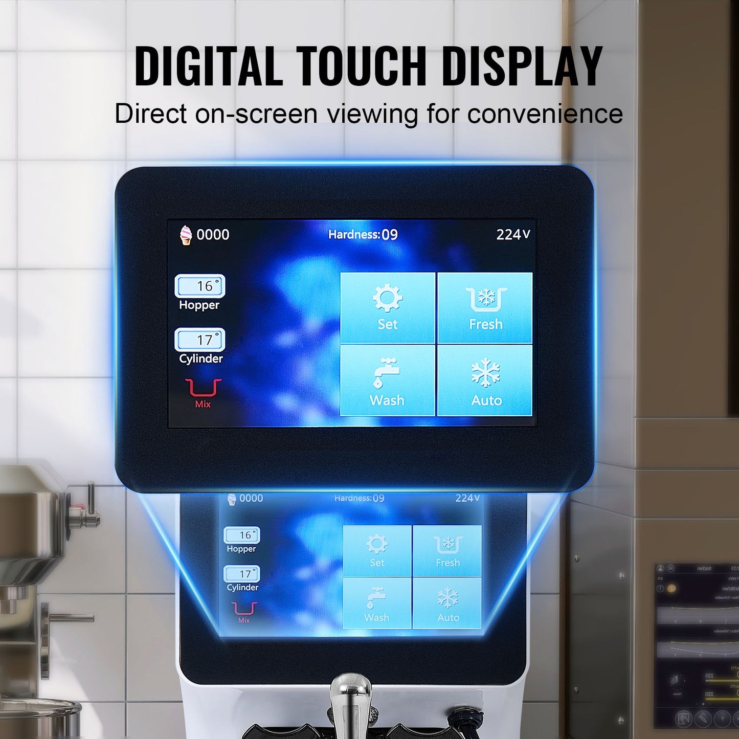 Máquina de Gelados Soft Serve Comercial 10L/H VEVOR
