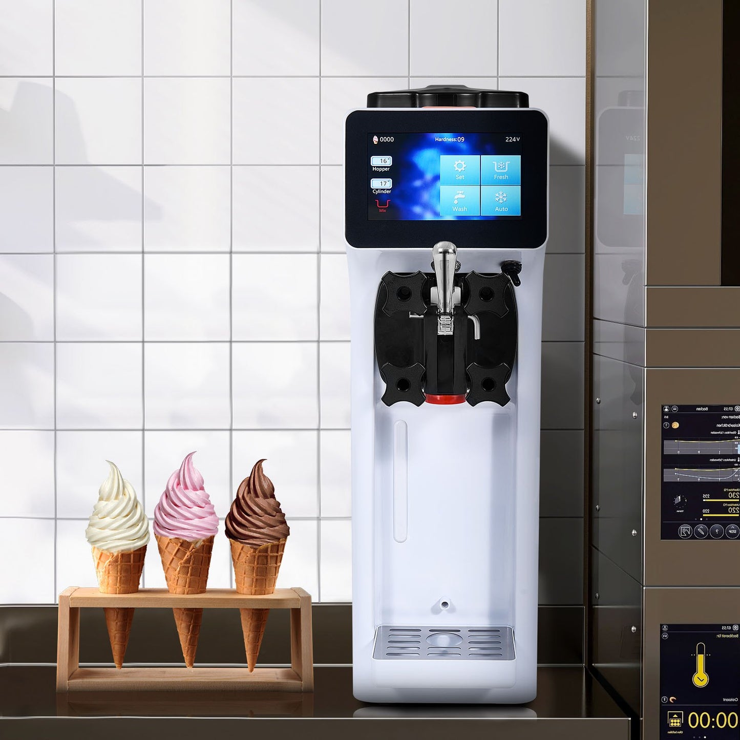 Máquina de Gelados Soft Serve Comercial 10L/H VEVOR