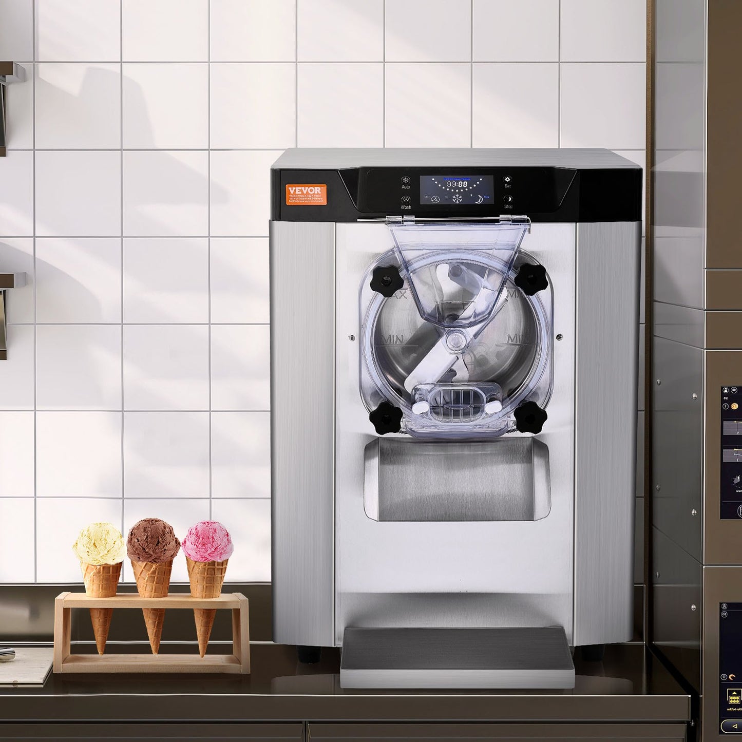 Máquina de Gelados Comercial VEVOR 12L/H, 1295W, 4.5L