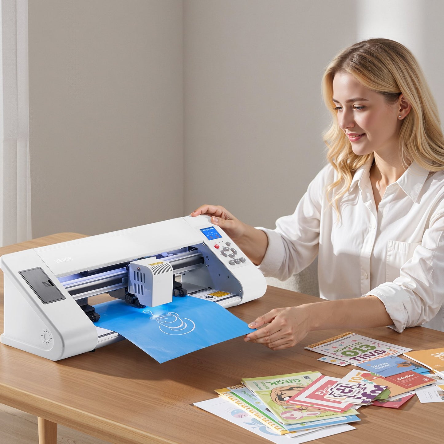 Máquina de Corte VEVOR com Detecção Automática de Bordas