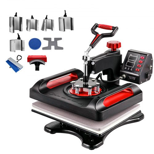 Prensa Térmica VEVOR 15x12'' 11 em 1 Kit Sublimação