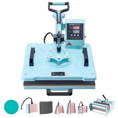 Prensa Térmica VEVOR 300x380 mm 8 em 1 com Tumbler Press