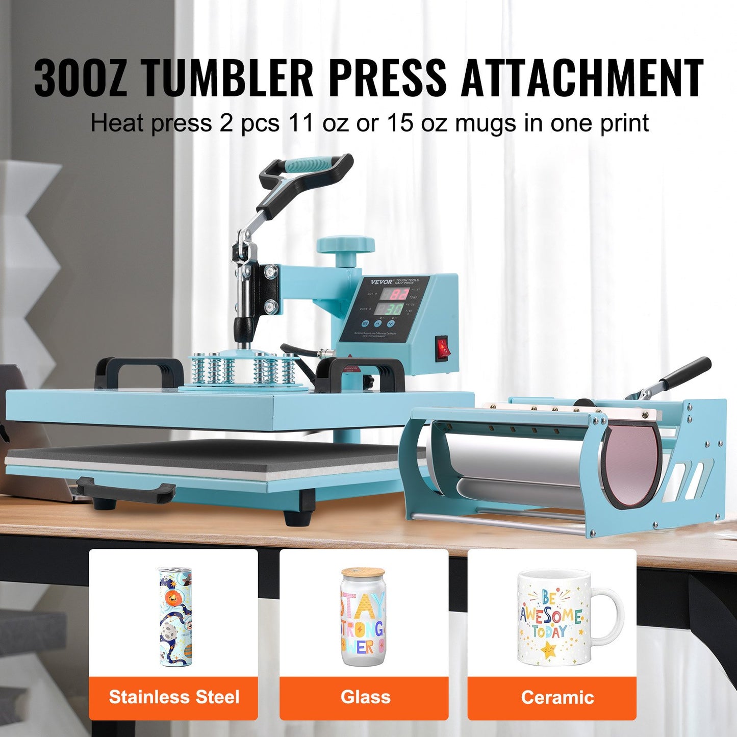 Máquina de Transferência Térmica 5 em 1 VEVOR 380x380mm