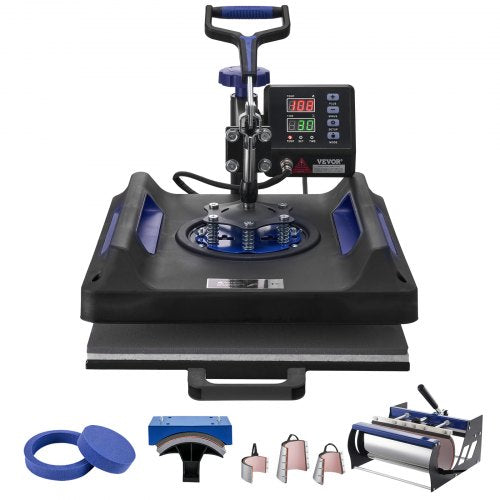 Prensa Térmica 8 em 1 VEVOR 380x380 mm Profissional