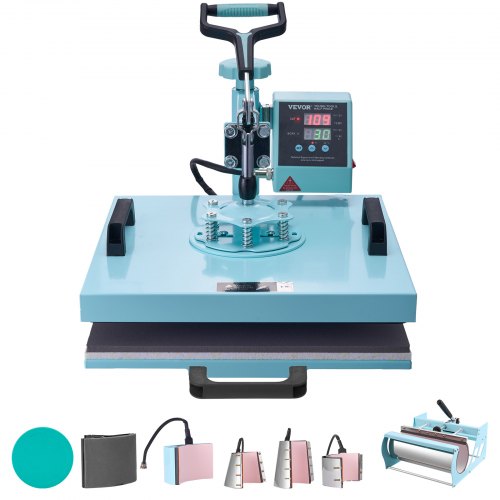 Máquina de Prensa Térmica 38x380 mm 8 em 1 VEVOR Verde