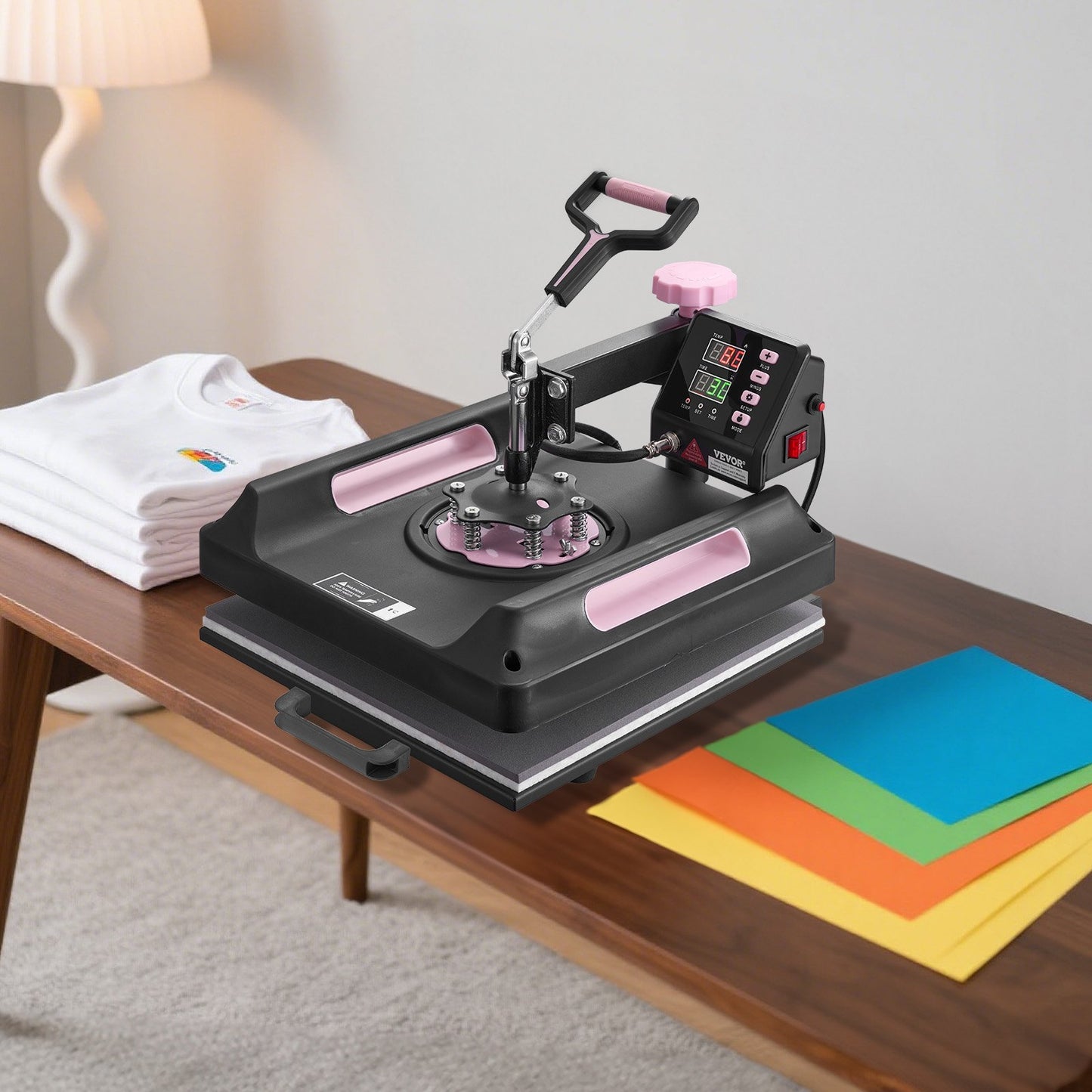 Prensa Térmica 8 em 1 VEVOR 380x380 mm Multifuncional