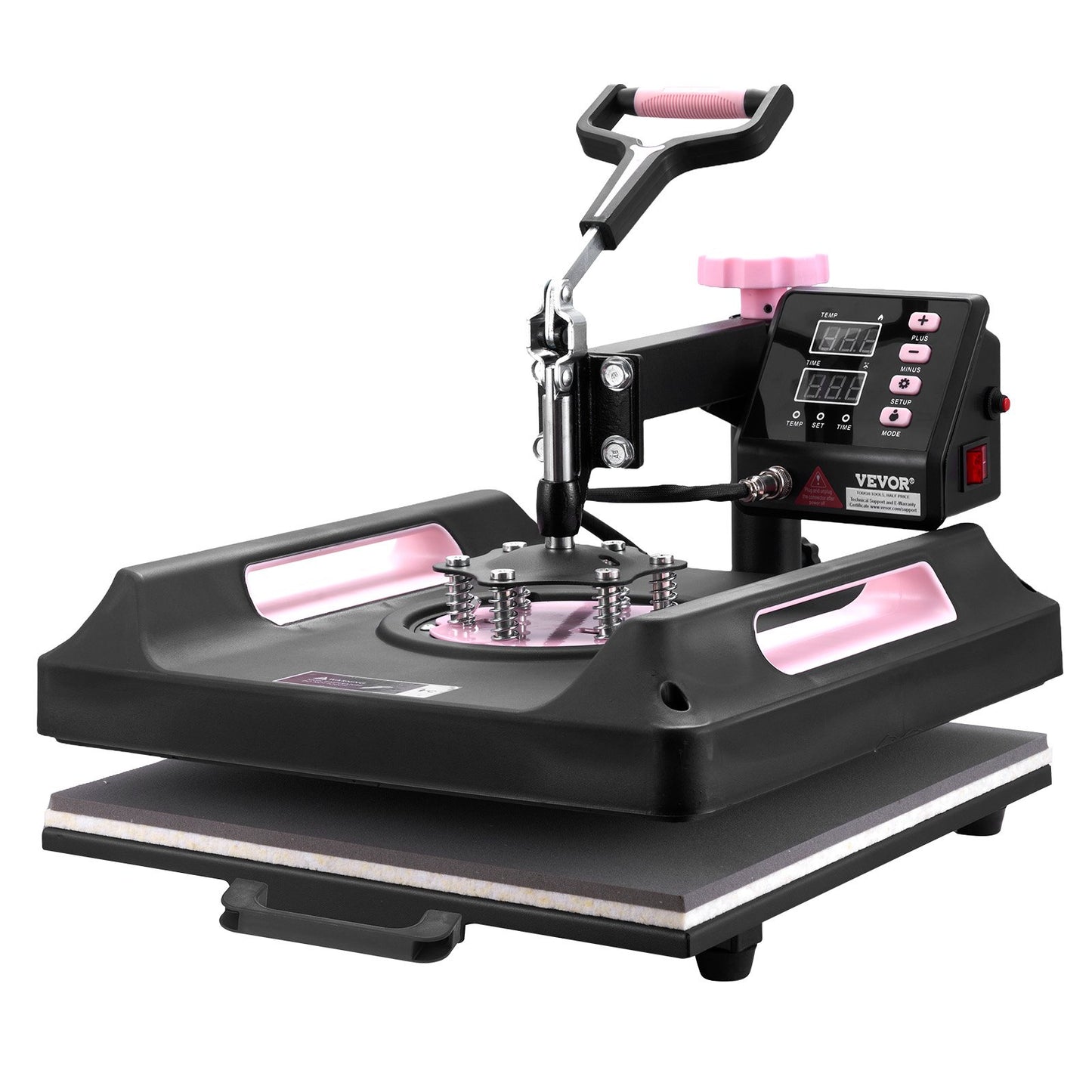 Prensa Térmica 8 em 1 VEVOR 380x380 mm Multifuncional