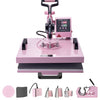 Prensa Térmica VEVOR 380x380 mm 8 em 1 Rosa