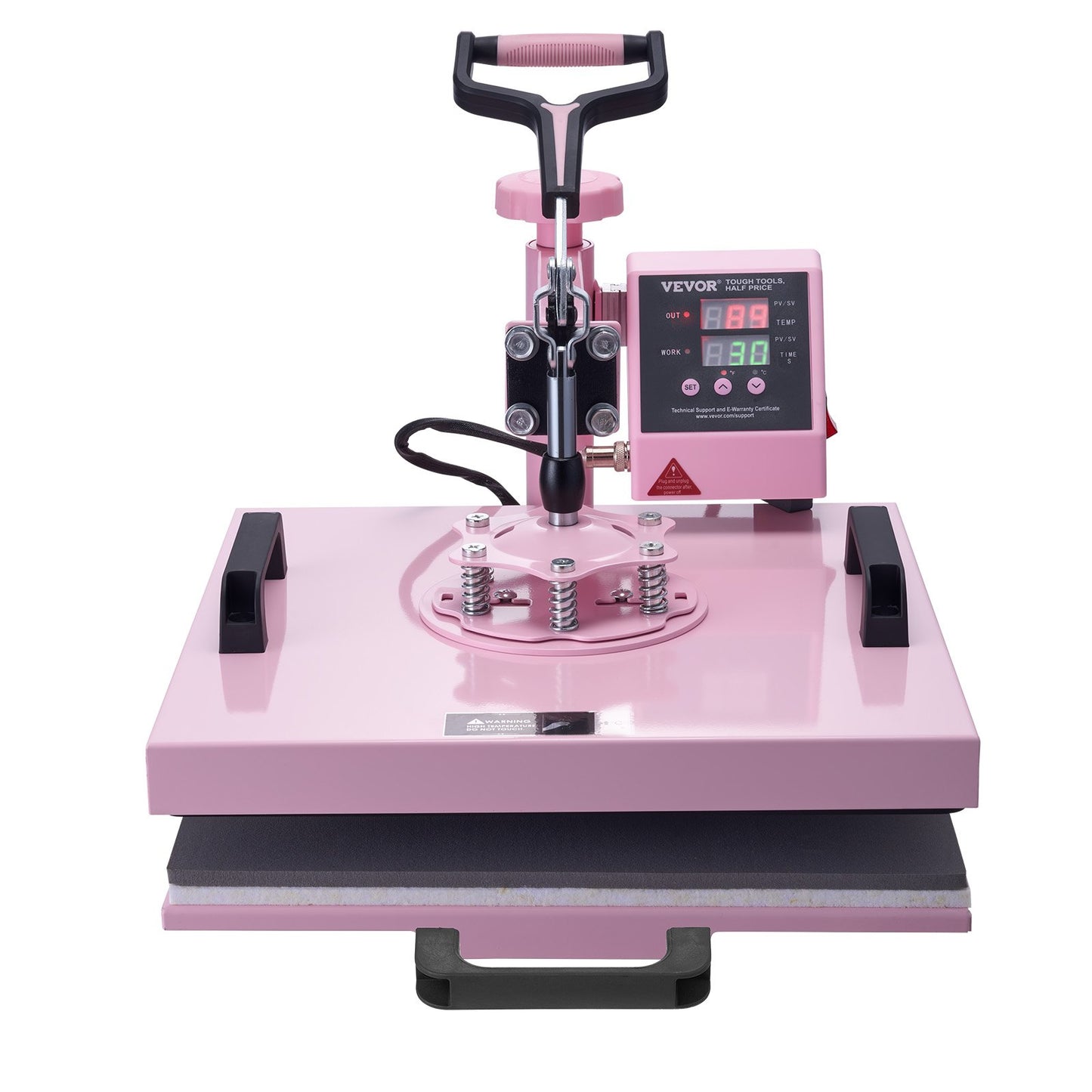 Prensa Térmica VEVOR 380x380 mm 8 em 1 Rosa
