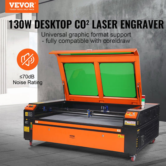 Gravadora Laser CO2 130W VEVOR - 900x1400 mm, Rápida e Precisa