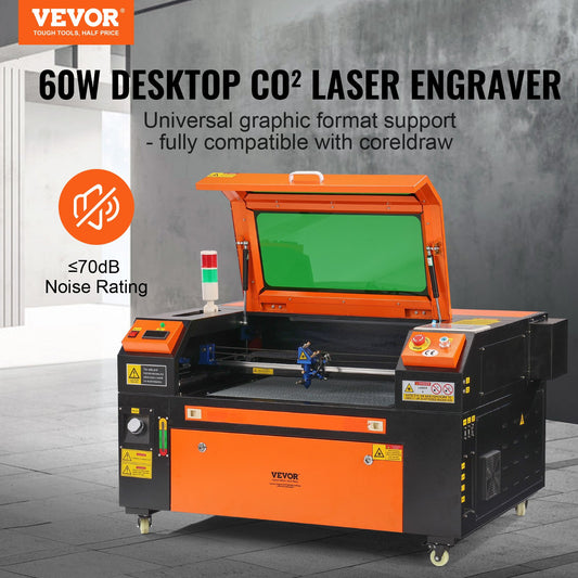 Gravadora Laser CO2 VEVOR 60W 400x600mm Alta Velocidade