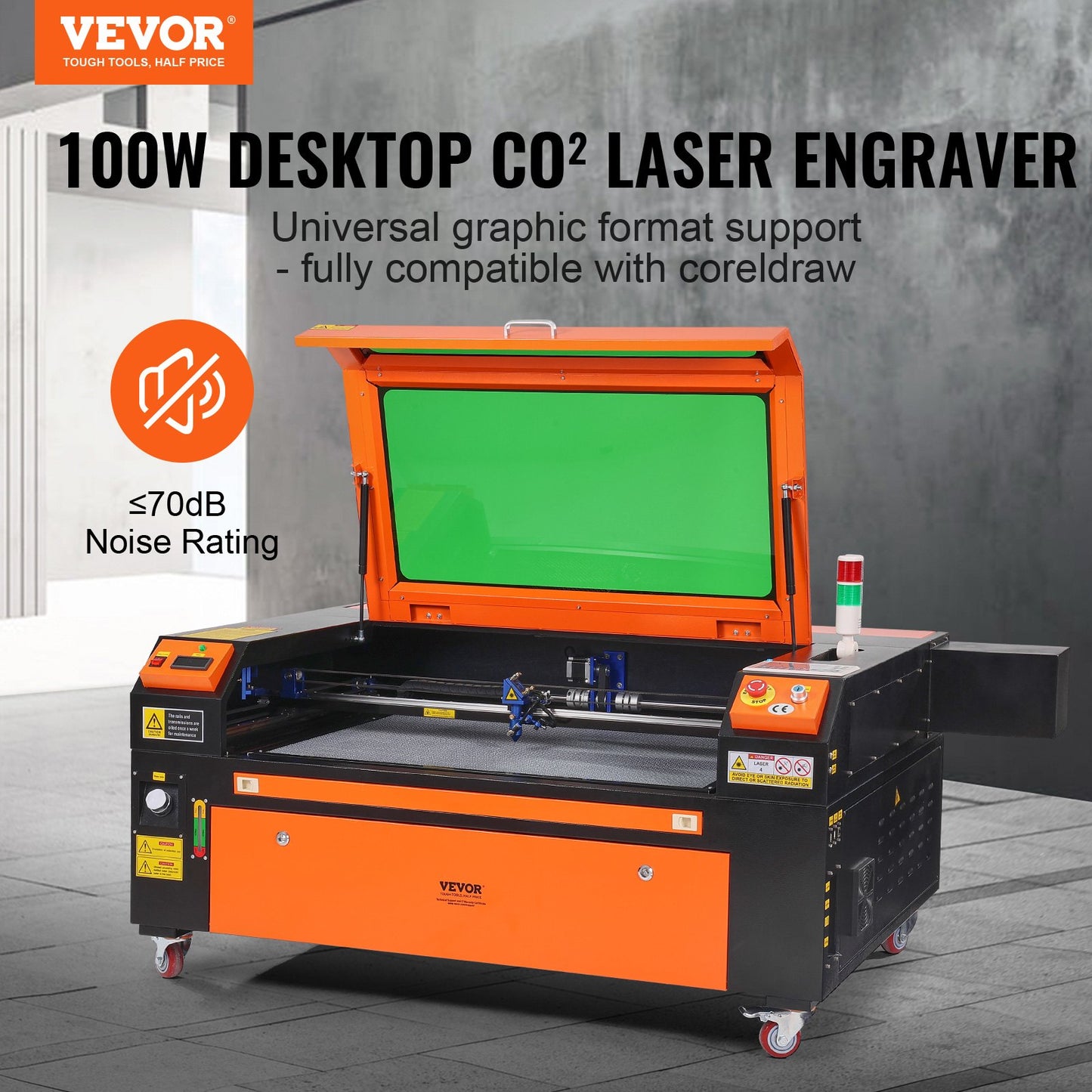 Gravadora Laser CO2 VEVOR 100W 600x900mm Alta Velocidade