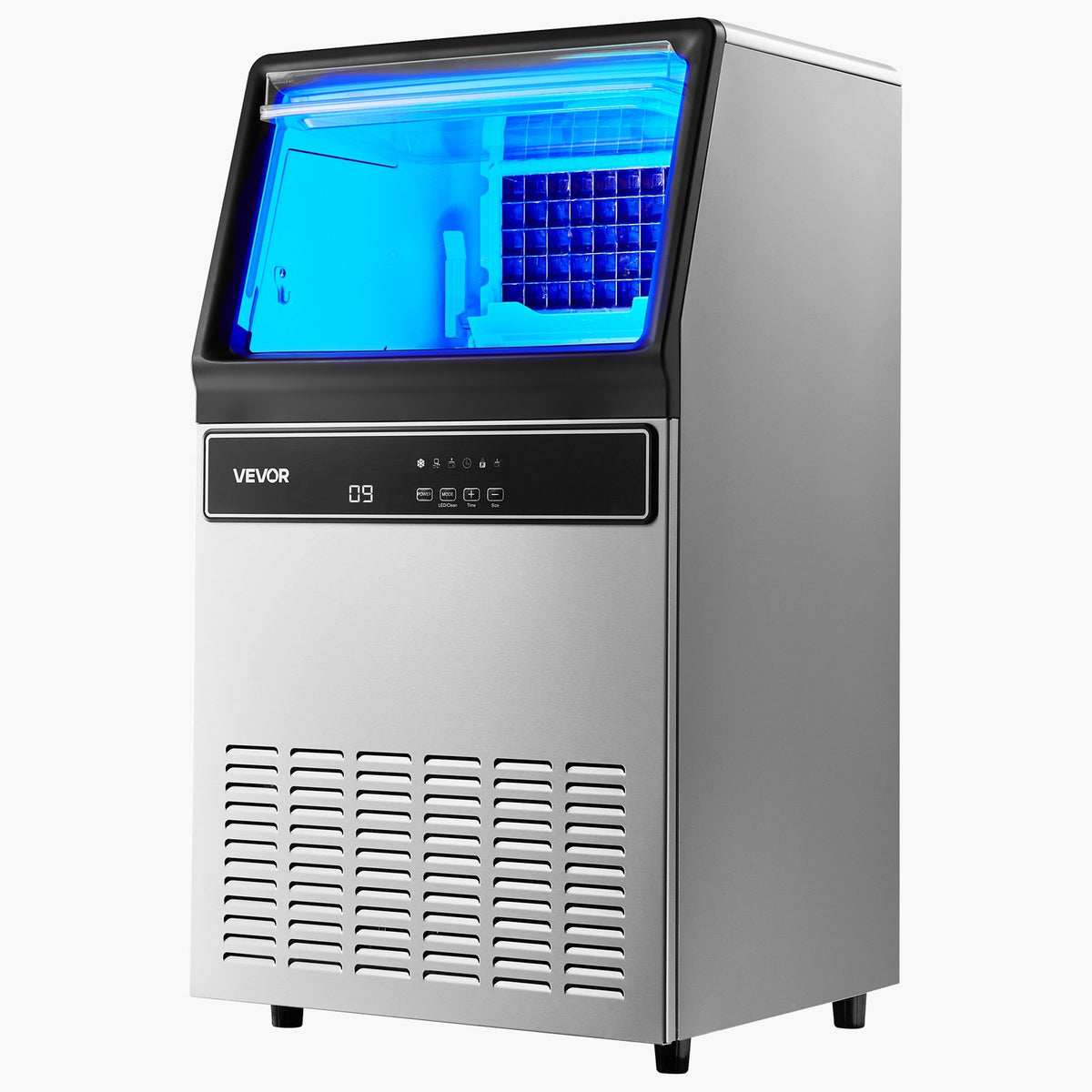 Máquina de Gelo Comercial VEVOR 54,4 kg/dia com Depósito 15 kg