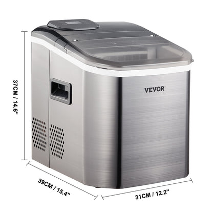 Máquina de Gelo Portátil VEVOR 18.1 kg com Dispensador
