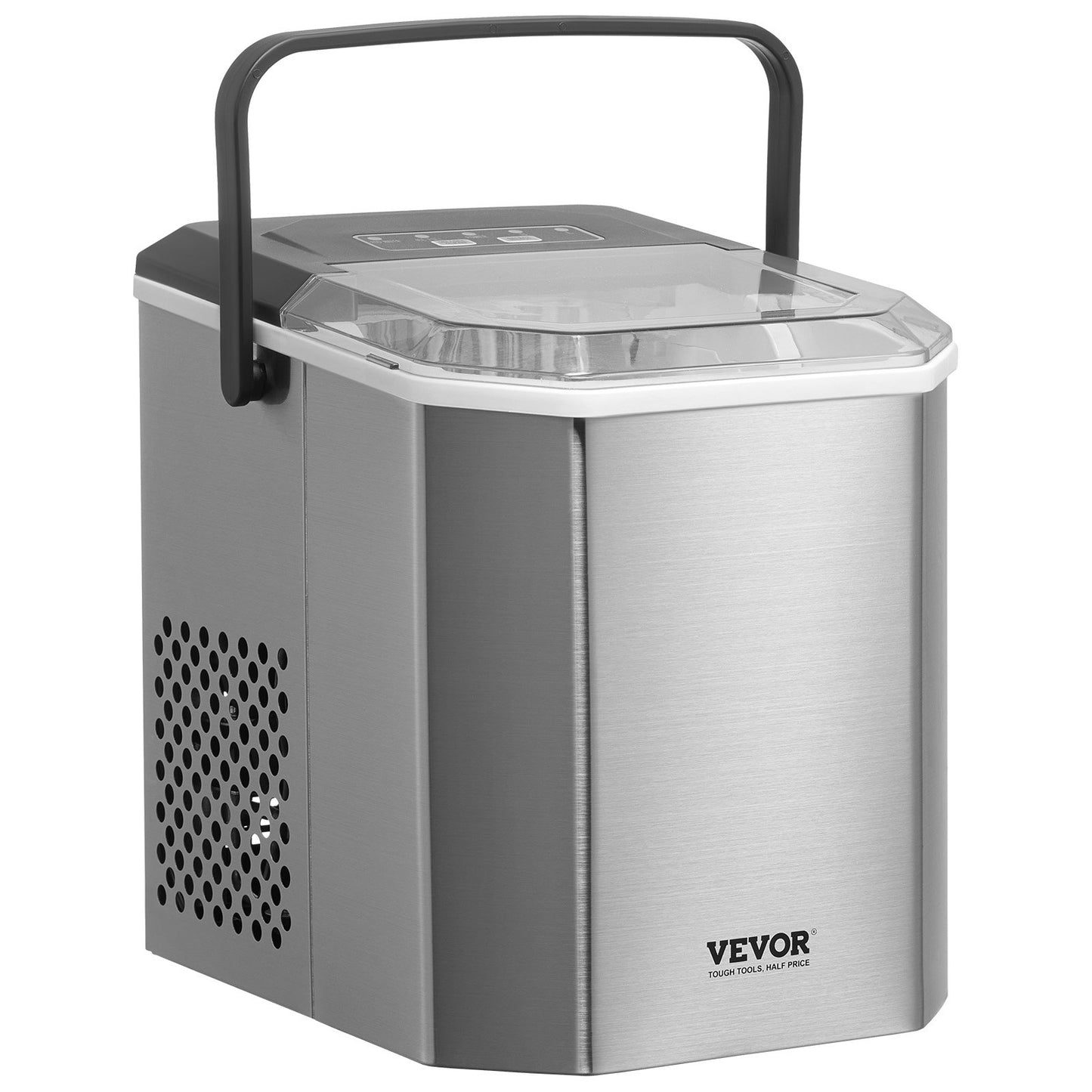 Máquina de Gelo VEVOR Portátil - 26lbs/24h, Rápida e Silenciosa