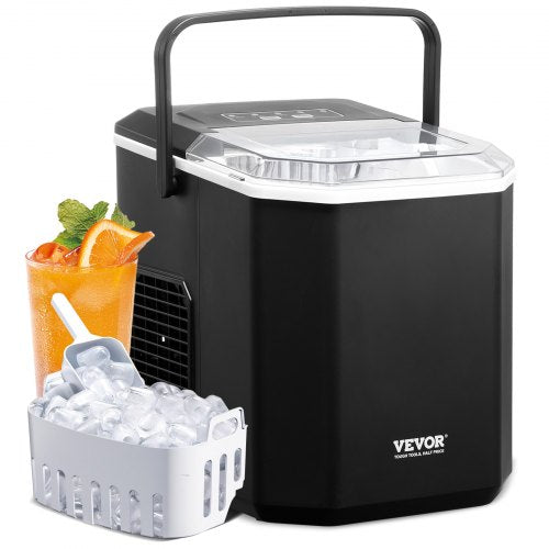 Máquina de Gelo Portátil VEVOR - 26lbs/24h, 9 Cubos em 6 Min