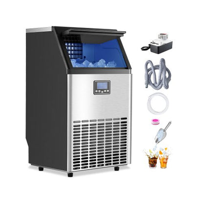 Máquina de Gelo Comercial VEVOR 100lbs/24H com Auto Limpeza