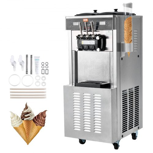 Máquina Comercial de Gelados Soft Serve 3 Sabores 34-44L/H