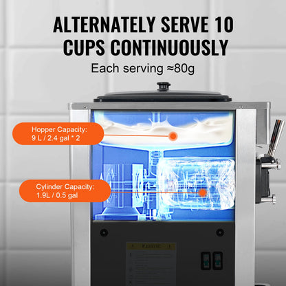Máquina Comercial de Gelados Soft Serve 3 Sabores 34-44L/H