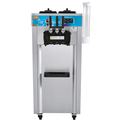 Máquina de Gelados Soft Serve Comercial 3 Sabores 1500W