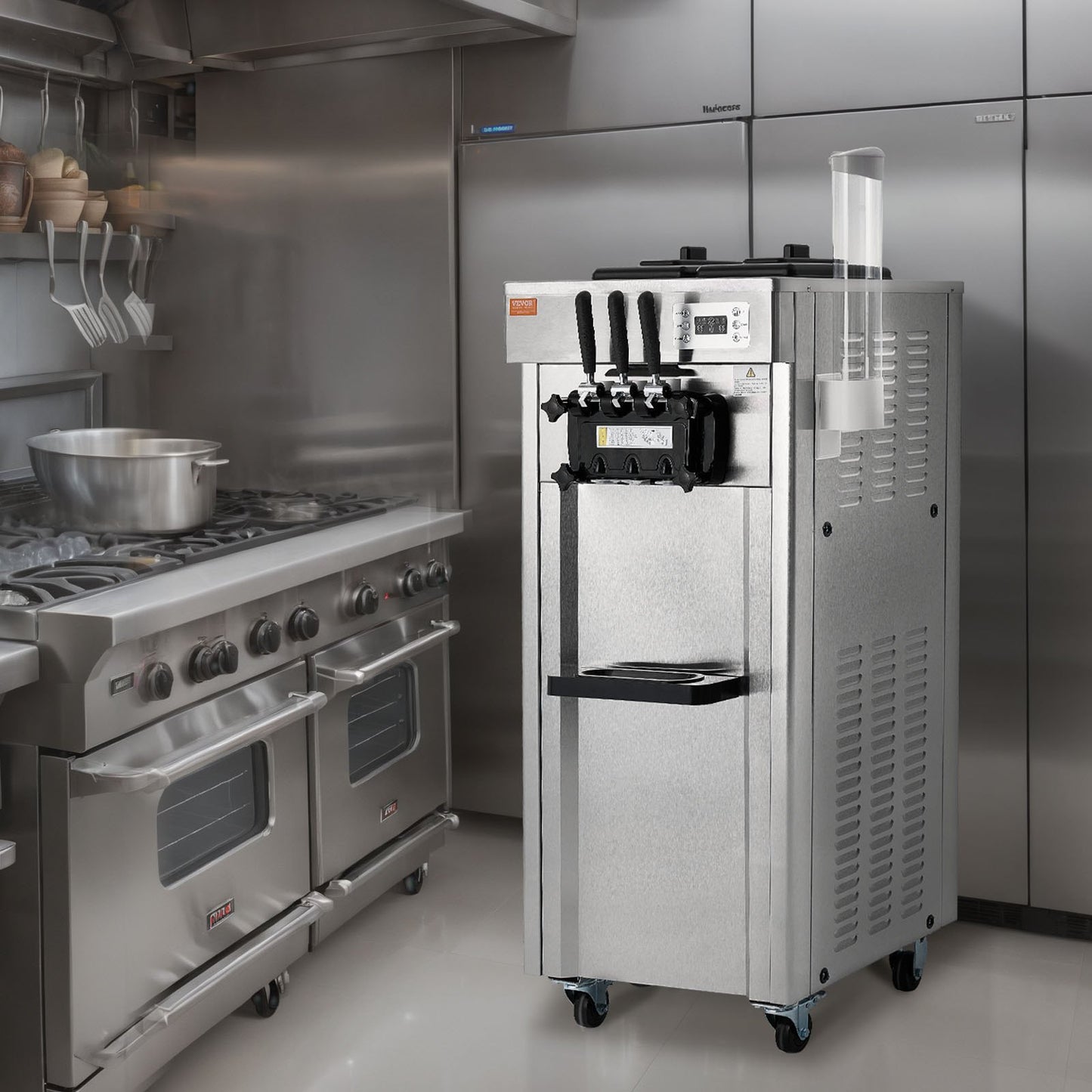 Máquina de Gelado Soft Serve Comercial 3 Sabores VEVOR