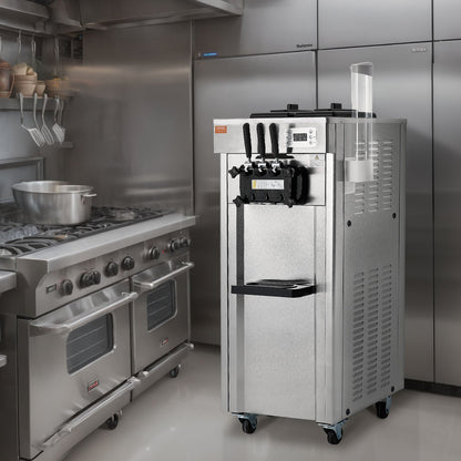Máquina de Gelado Soft Serve Comercial 3 Sabores VEVOR