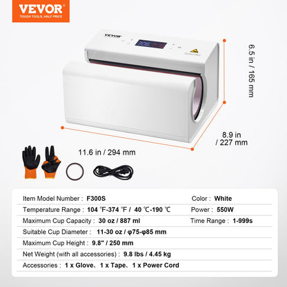 Prensa Térmica Automática para Canecas Sublimação VEVOR